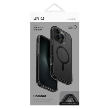 Etui UNIQ Combat für iPhone 16 Pro Max 6,9" Magclick Charging Czarny/Carbon Black