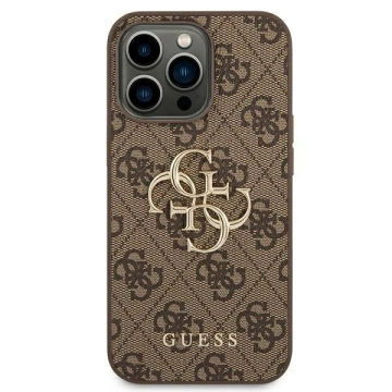 Etui Guess GUHCP14L4GMGBR do Apple iPhone 14 Pro 6,1" brązowy/brown hardcase 4G Big Metal Logo