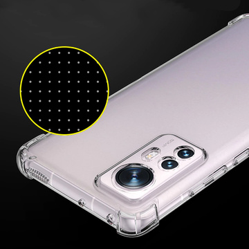 Silikonowe etui pancerne ShockProof Alogy do Xiaomi 12 5G Przezroczyste
