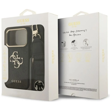 Etui Guess 4G Big Classic Logo Big Strap Metal Buttons do iPhone 17 Pro Max Czarny