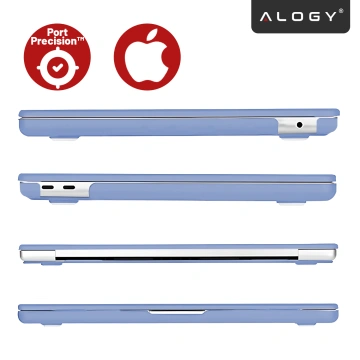 Schutzhülle für Apple MacBook Air 13" / 13,3" (2018–2021) (M1 A2337/A2179/A1932) – Flexible, matte Schutzhülle, leicht und widerstandsfähig – Alogy AirGuard™ Lavendel