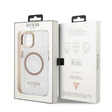 Etui Guess GUHMP13MHTRMD für Apple iPhone 13 6,1" złoty/gold Hardcase Metal Outline Magsafe