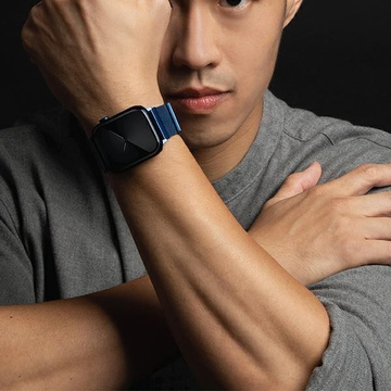 Pasek UNIQ Dante Apple Watch Series 4/5/6/7/8/SE/SE2 42/44/45mm Stainless Steel niebieski/cobalt blue