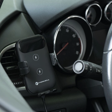 Uchwyt Samochodowy Ładowarka FORCELL F-GRIP HS4 Indukcja 15W czarny