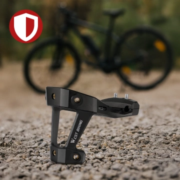 Adapter Rowerowy pod Siodełko – Uchwyt na 2 Koszyki na Bidon, Bike Seat Mount, Montaż do Sztycy, Aluminiowy, Czarny