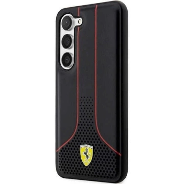 Ferrari Hülle für Samsung Galaxy S23 HardCase perforiert 296-P schwarz