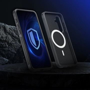 Etui für Samsung Galaxy S25 3mk COOLing MagCase MagSafe Schwarz