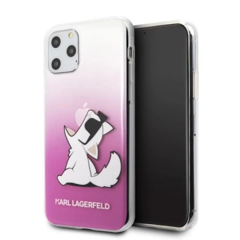 Karl Lagerfeld KLHCN58CFNRCPI iPhone 11 Pro Hardcase pink / pink Choupette Fun