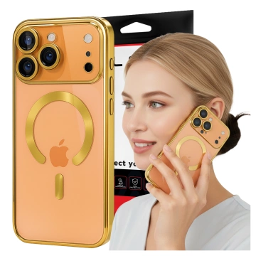 Etui z MagSafe do Apple iPhone 17 Pro Max – obudowa glamour z ochroną obiektywu, eleganckie i odporne na zarysowania – Alogy LuxuryRing™ Glamour Case Gold