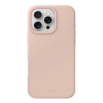 Etui do iPhone 16 Pro UNIQ Lino Hue MagSafe Silikon Różowe