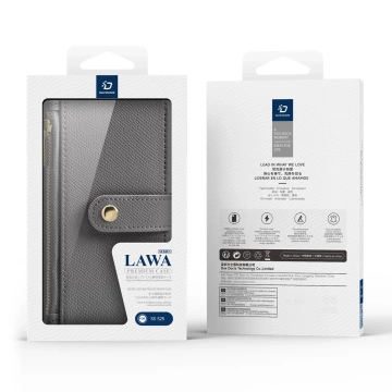 Etui do Samsung Galaxy S25 Dux Ducis Lawa Skórzane Szare