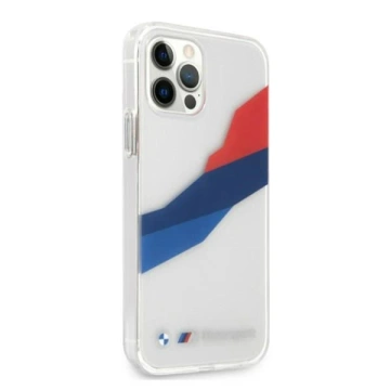 Etui für das Telefon BMW BMHCP12LSKTGT für das Apple iPhone 12 Pro Max 6,7" transparente Hardcase Motorsport Tricolor