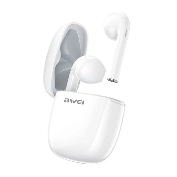 AWEI Słuchawki Bluetooth 5.0 T28 TWS + stacja dokująca Białe