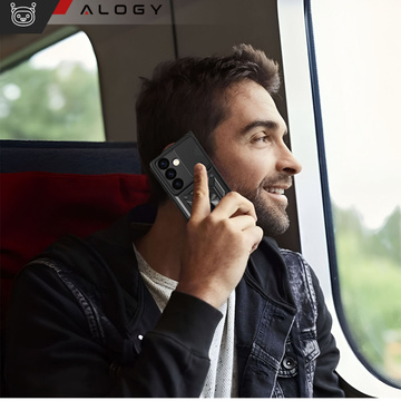 Hülle für Samsung Galaxy S23 FE gepanzertes Slide Case Ringgehäuse Kameraschutz Camshield Alogy schwarz