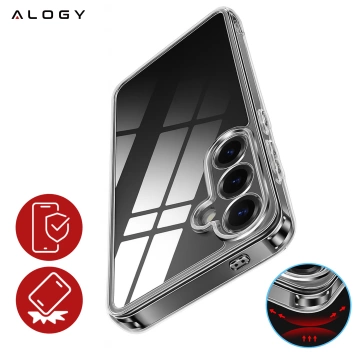 Etui Przezroczyste do Samsung Galaxy S25 Plus, Podwyższone Krawędzie, Idealne Dopasowanie, PC + TPU, Alogy HybridShield™ Case + SZKŁO HARTOWANE