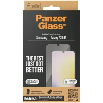 Gehärtetes Glas für Samsung Galaxy A25 5G PanzerGlass Ultra-Wide Fit EasyAligner