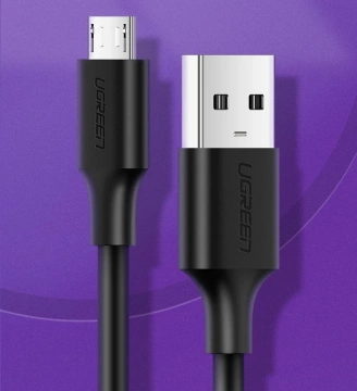 Ugreen Kabel USB - Micro USB 2.4 A 480 Mbps 1.5 m schwarz (US289 60137)