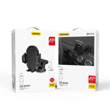 Dudao Teleskop Gravity Autohalter für die Windschutzscheibe schwarz (neu F2S schwarz)