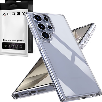 Etui do Samsung Galaxy S24 Ultra obudowa plecki futerał Hybrid Clear Case Alogy Przezroczyste + Szkło