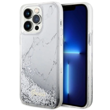 Etui Guess GUHCP14XLCSGSGH do iPhone 14 Pro Max 6.7" hardcase Liquid Glitter Marble