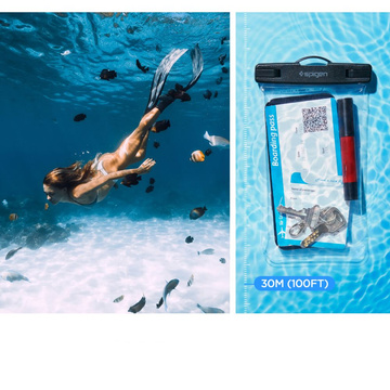 Uniwersalne etui wodoodporne na telefon 6.9 Spigen A601 IPX8 Crystal Clear