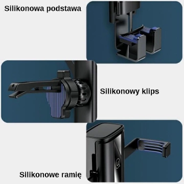 USAMS Uchwyt do kratki wentylacyjnej Gravity czarny/black ZJ058ZJ01 (US-ZJ058)