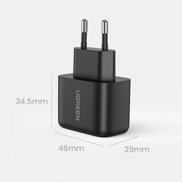 Ugreen USB Type C Ladegerät 25W Power Delivery USB Type C Kabel 2m schwarz (50581)