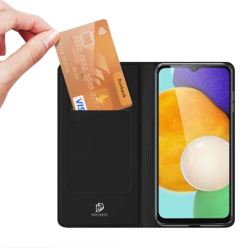 Dux Ducis Skin Pro etui Samsung Galaxy A14 5G pokrowiec z klapką portfel na kartę podstawka czarne