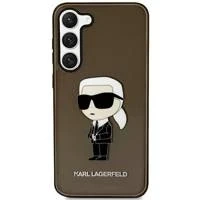 Handyschutzhülle Karl Lagerfeld KLHCS23SHNIKTCK für Samsung Galaxy S23 S911 schwarz/schwarz Hardcase Ikonik Karl Lagerfeld