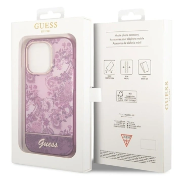 Etui Guess GUHCP14XHGPLHF do Apple iPhone 14 Pro Max 6,7" fuksja/fuschia hardcase Porcelain Collection