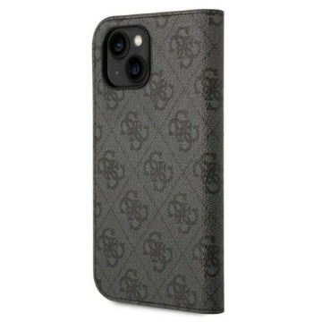 Etui Guess GUBKP14SHG4SHK für Apple iPhone 14 6,1" Czarny/Black Book 4G Vintage Gold Logo