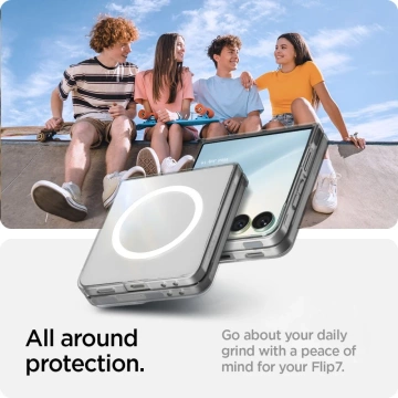 Etui do Galaxy Z Flip 7 Spigen AirSkin Mag MagSafe Clear/White