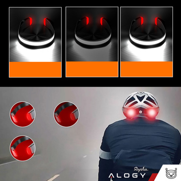 2x Latarka czołówka lampka LED COB do biegania na rower mocna akumulator USB Typ C czołowa Alogy na czoło IPX4 czarna