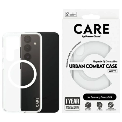 Etui do Samsung Galaxy S24 CARE by PanzerGlass Flagship QI Case Clear