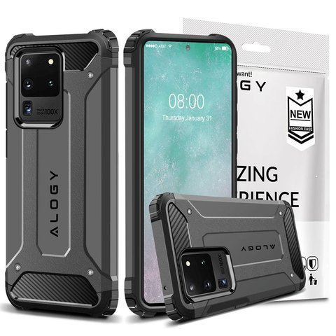 Etui Alogy Hard Armor do Samsung Galaxy S20 Ultra szare