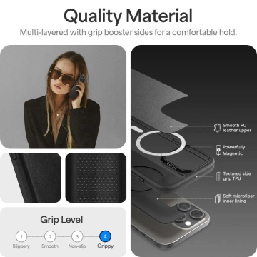 Spigen Cyrill Kajuk Classic Charm Mag Magsafe iPhone 16 Pro Hülle Schwarz