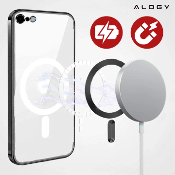Etui do Apple iPhone 16e Alogy LuxeShield™️ Glamour Luxury Ring obudowa do MagSafe z osłoną aparatów Czarne
