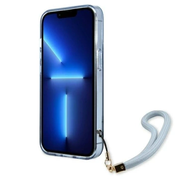 Etui Guess GUHCP13LHTSGSB für Apple iPhone 13 Pro / 13 6,1" niebieski/blue Hardcase Translucent Stap