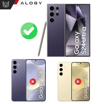 Etui do Samsung Galaxy S24 Ultra obudowa Mag Safe Case pokrowiec plecki na telefon MagMat matowe czarne + Szkło
