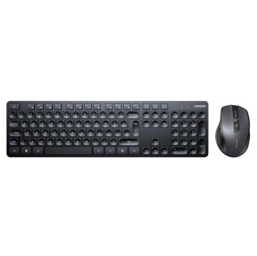 Zestaw Ugreen MK006 bezprzewodowa klawiatura + mysz 2,4 GHz czarny