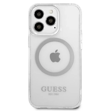 Etui Guess GUHMP13LHTRMS für iPhone 13 Pro / 13 6,1" Hartschale Metal Outline Magsafe