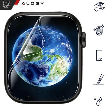 2x Folia ochronna Hydrożelowa hydrogel Alogy do smartwatcha do Apple Watch 9 45mm