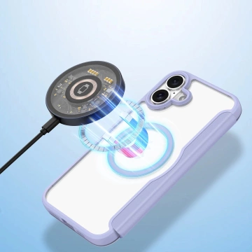 iPhone 16 Dux Ducis Skin X Pro MagSafe Lila Klapphülle