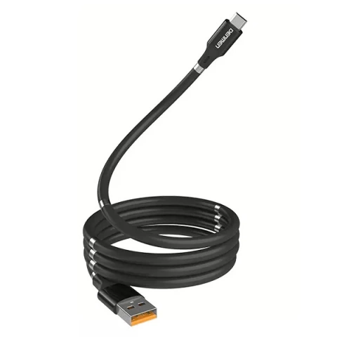 Denmen D11T USB Typ-C Kabel 2,4A Schwarz 1m Magnetisch