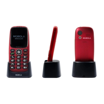 Telefon GSM Mobiola MB3120i Czerwony 2G z przyciskiem SOS dla seniora