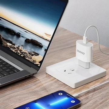 Dudao 20W USB-C Wandladegerät mit Kabel – Weiß