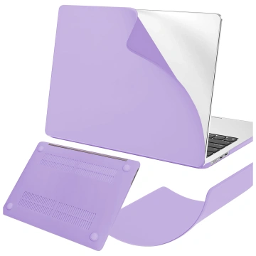 Etui do Apple Macbook Air 13.6 2022-2025 (M2/M3/M4) – elastyczna, matowa obudowa ochronna, lekka i odporna – Alogy AirGuard™ Fioletowy