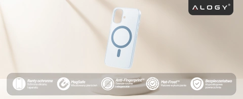Etui do Apple iPhone 17 – matowa obudowa do MagSafe z ochroną obiektywu, smukłe i odporne na zarysowania, idealne dopasowanie – Alogy Skinny MatteCase™ Mist Blue