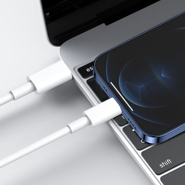 Ładowarka sieciowa Alogy szybka USB-C PD 20W + Kabel Lightning 1m Biały + Etui