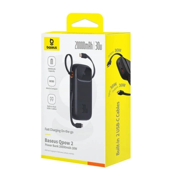 Powerbank Baseus QPow 2 20000mAh 30W 2xUSB-C Czarny